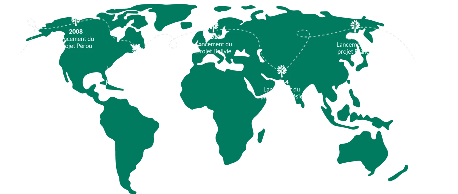 map pays où intervient cœur de forêt