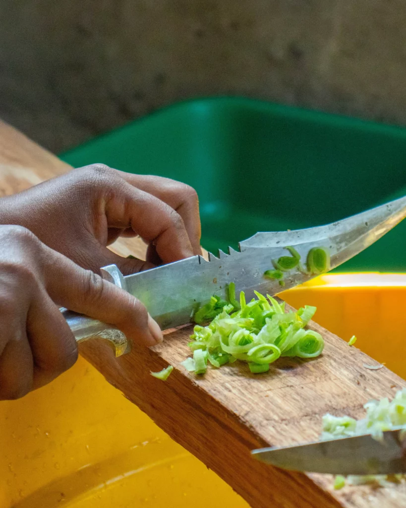 poireau récolté et cuisiné durant notre atelier cuisine