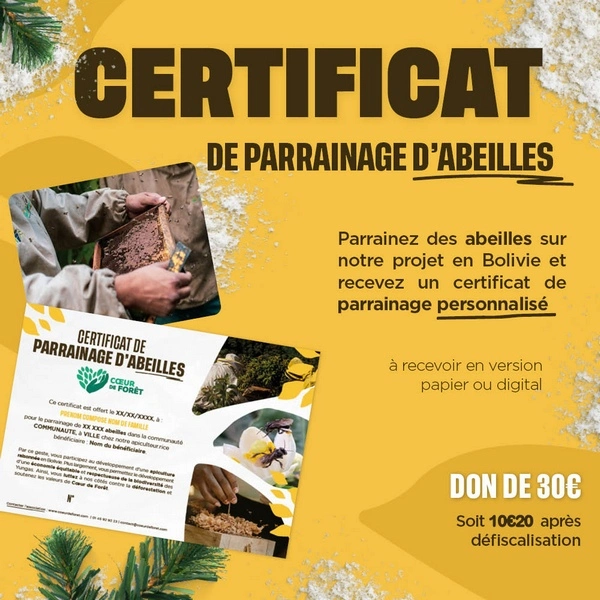 offrez un parrainage d'abeilles pour les fêtes