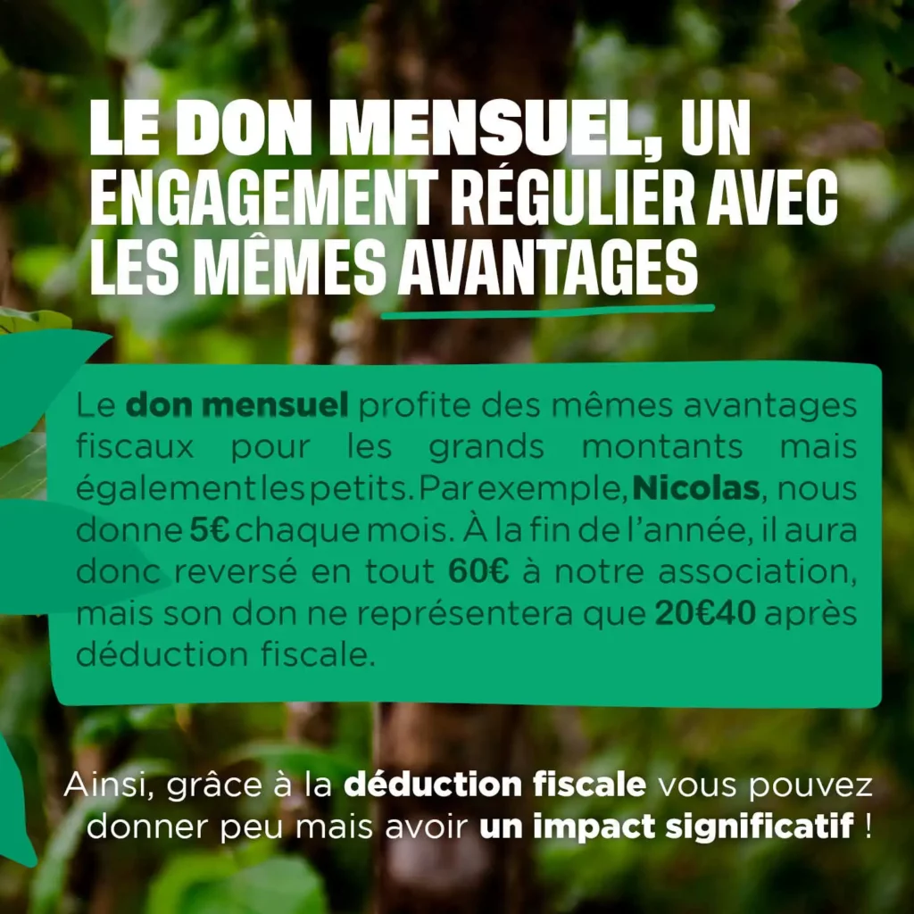 Le don mensuel, un engagement régulier avec les mêmes avantages