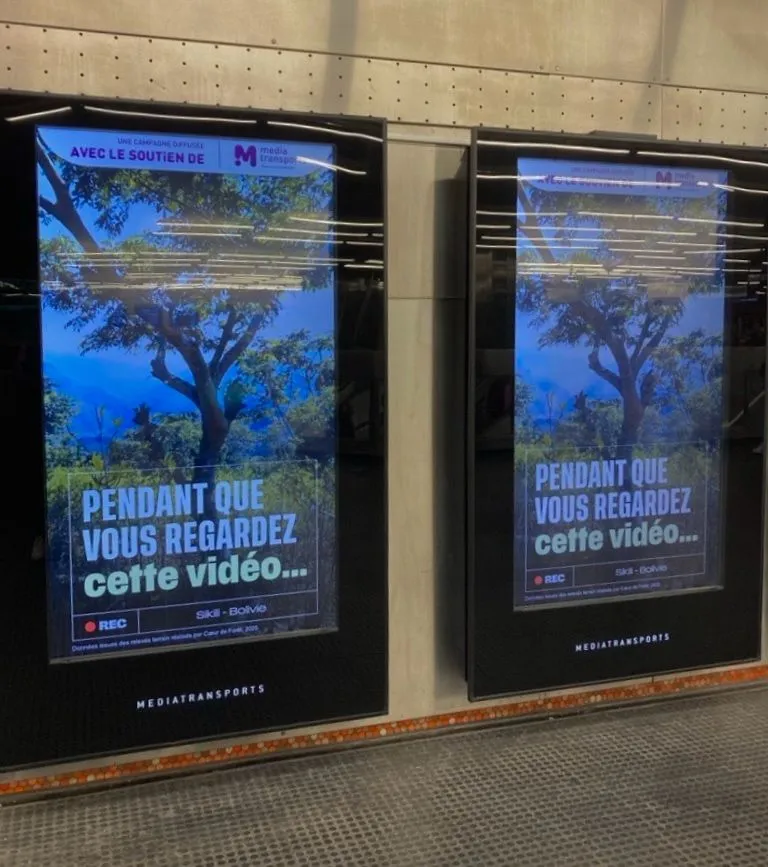 Affiche de Coeur de Forêt dans le métro parisien