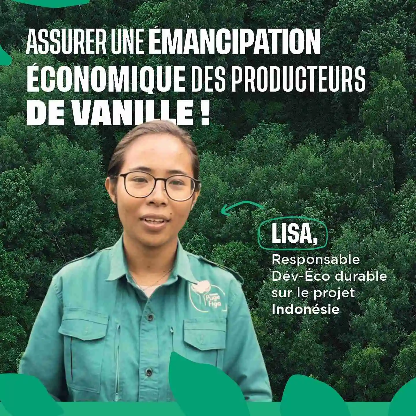 Lisa Responsable Dév-Éco durable sur notre projet en Indonésie
