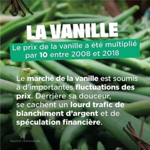 La vanille, son prix a été multiplié par 10 entre 2008 et 2018