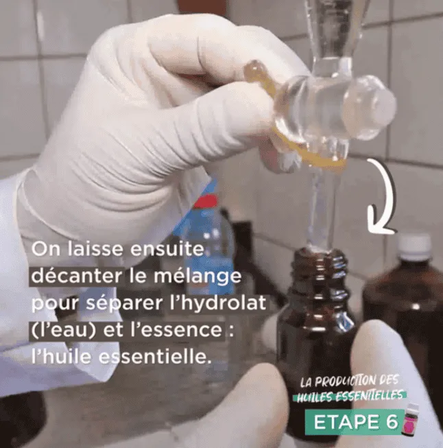 On laisse ensuite décanter le mélange