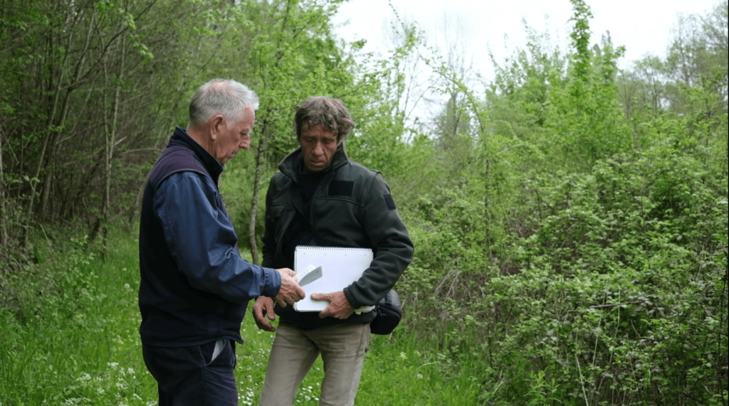 M. Robertson propriétaire forestier et Frantz Veillé coordinateur technique Coeur de Forêt