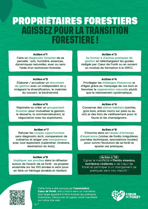 propriétaires forestiers, agissez pour la transition forestière