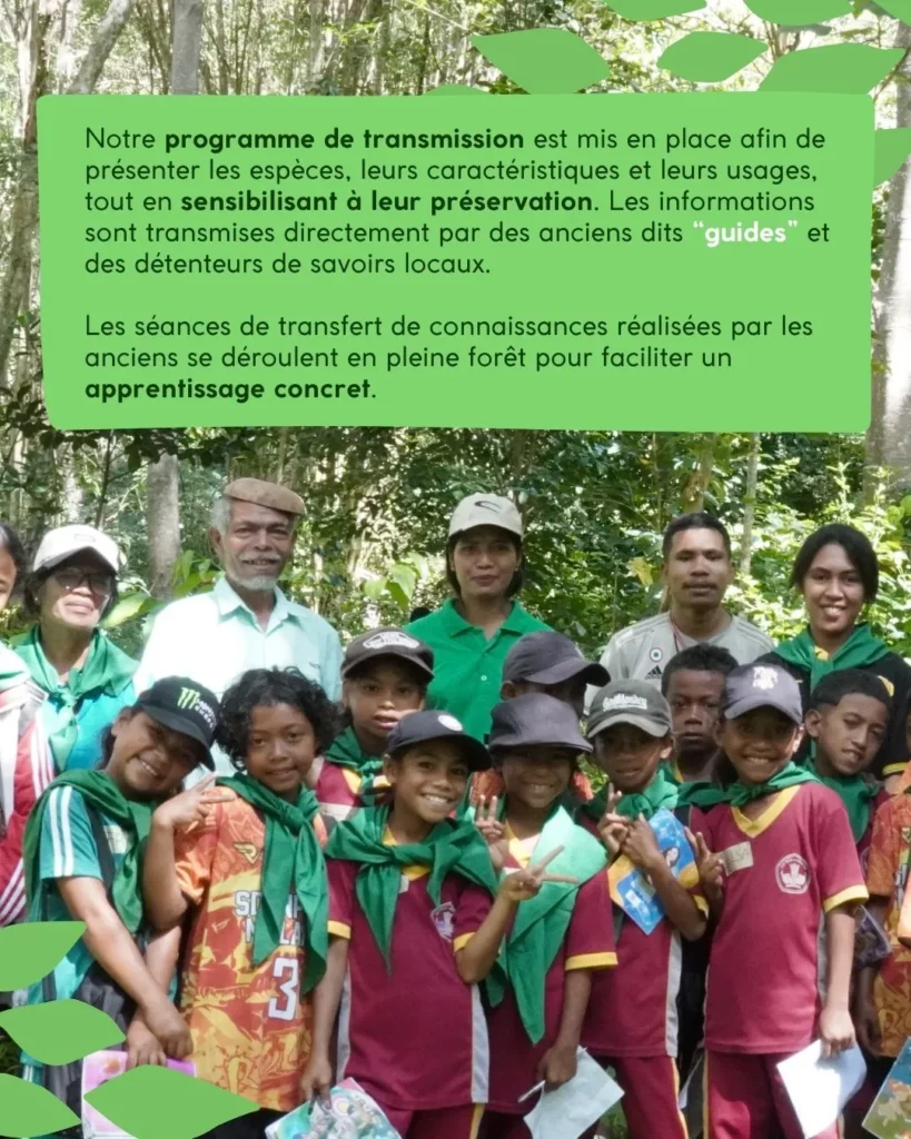 La transmission des savoirs directement en forêt