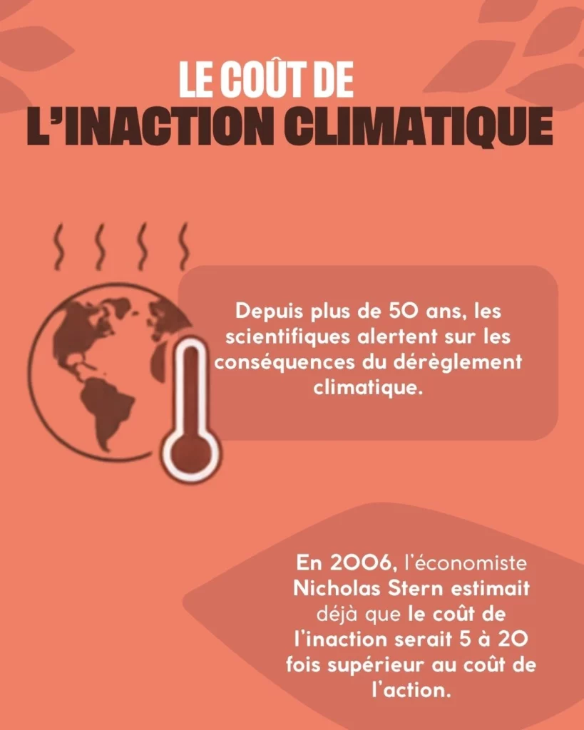 le coût de l'inaction climatique