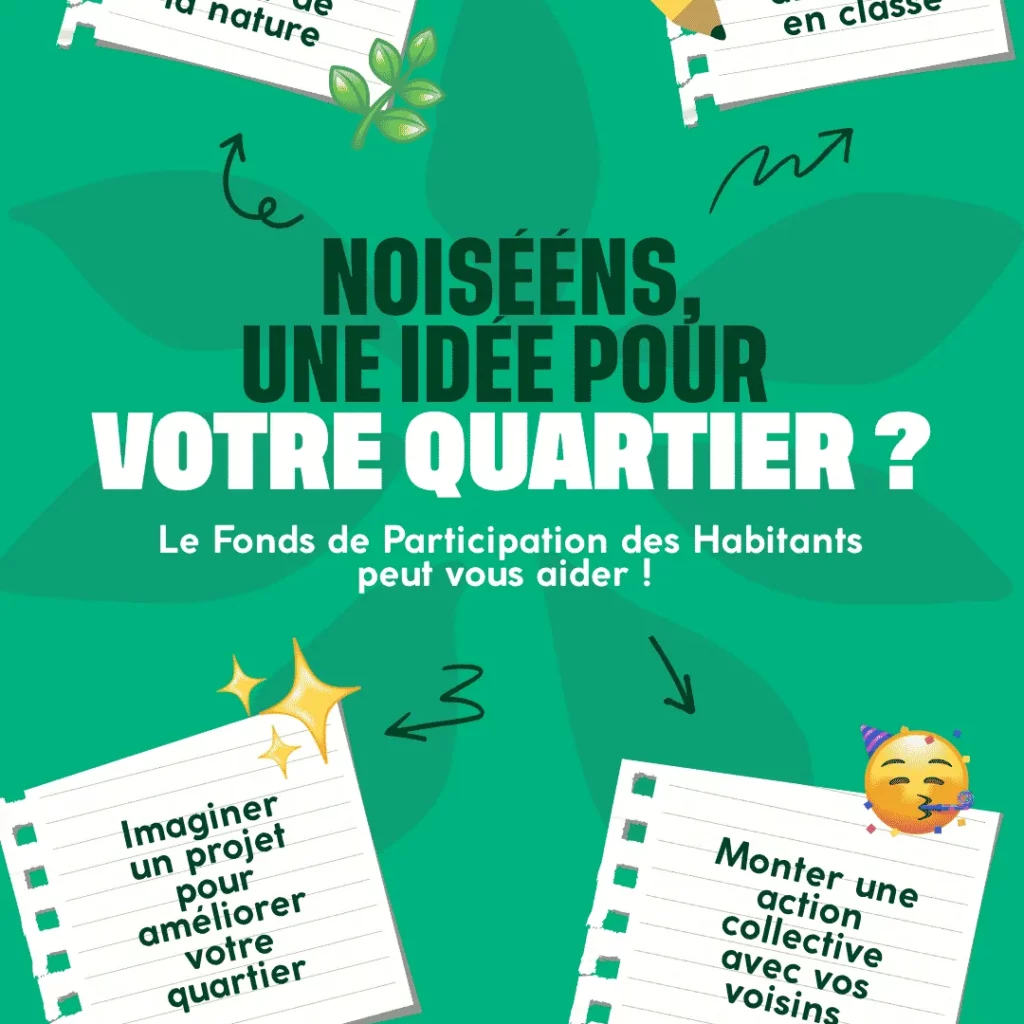 Participez à l'appel à projet de Noisy le Grand pour votre quartier